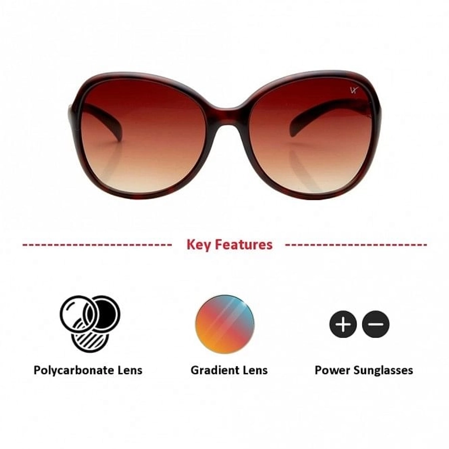 Oval Brown Gradient Polycarbonate Full Rim Medium Vision Express 41242 Sunglasses