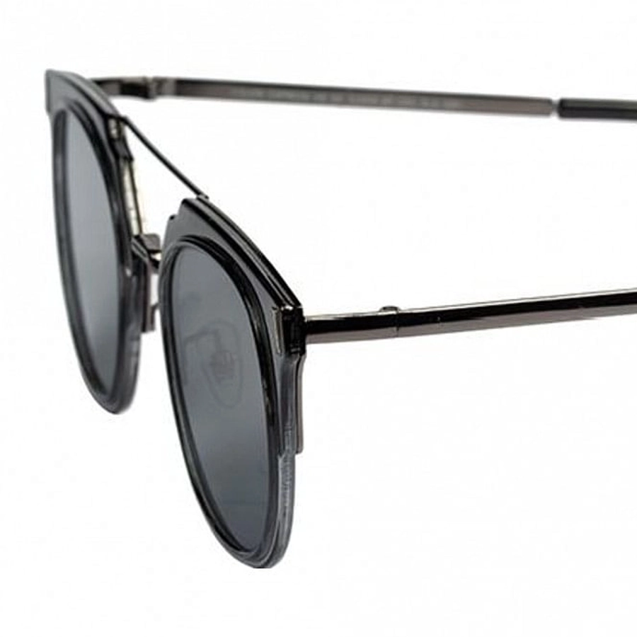 Round Grey Nickel Silver Full Rim Small Vision Express 21654 Sunglasses