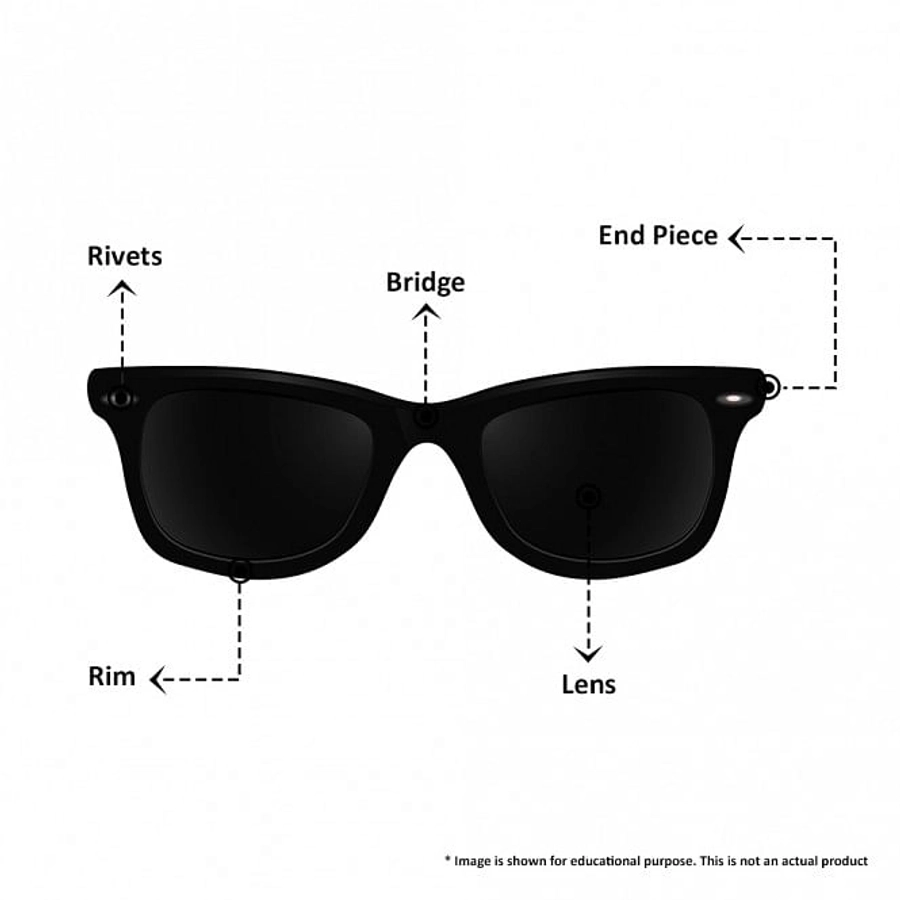 Wayfarer Polarised Lens Grey Full Rim Medium Vision Express 72022P Sunglasses