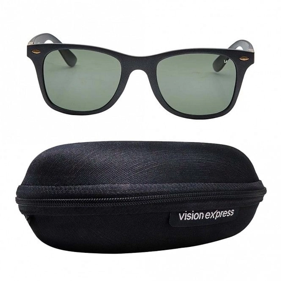 Wayfarer Polarised Lens Grey Solid Full Rim Medium Vision Express 72023P Sunglasses