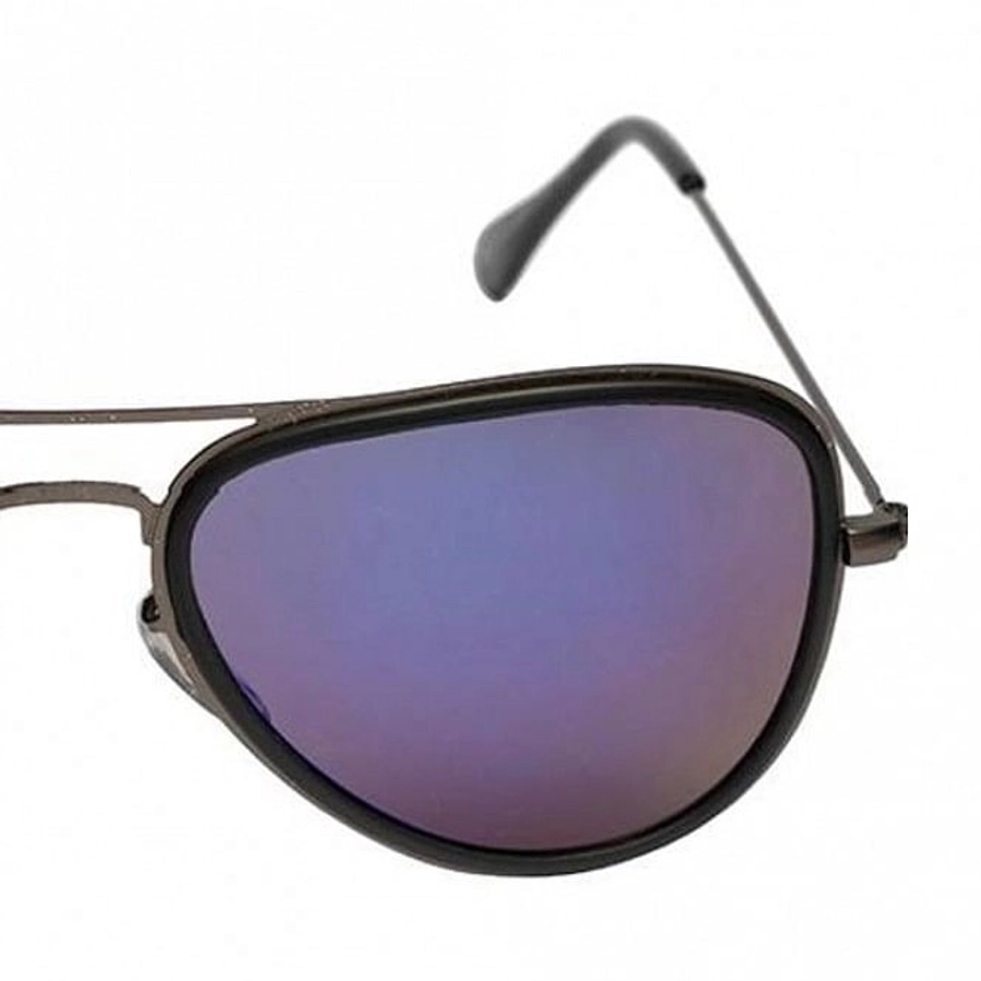 Aviator Blue Stainless Steel Full Rim Small Vision Express 12033 Sunglasses