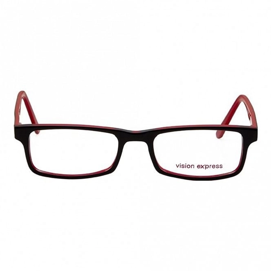 Rectangle Black Acetate Large Vision Express 61270 Kids Eyeglasses