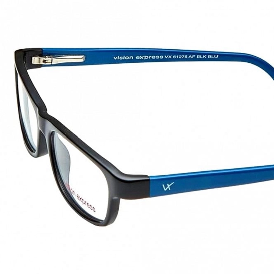 Rectangle Black Acetate Large Vision Express 61276 Kids Eyeglasses