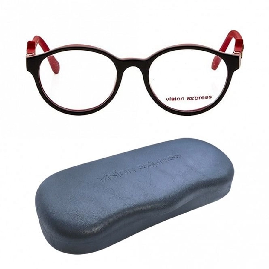 Round Black Acetate Small Vision Express 61279 Kids Eyeglasses