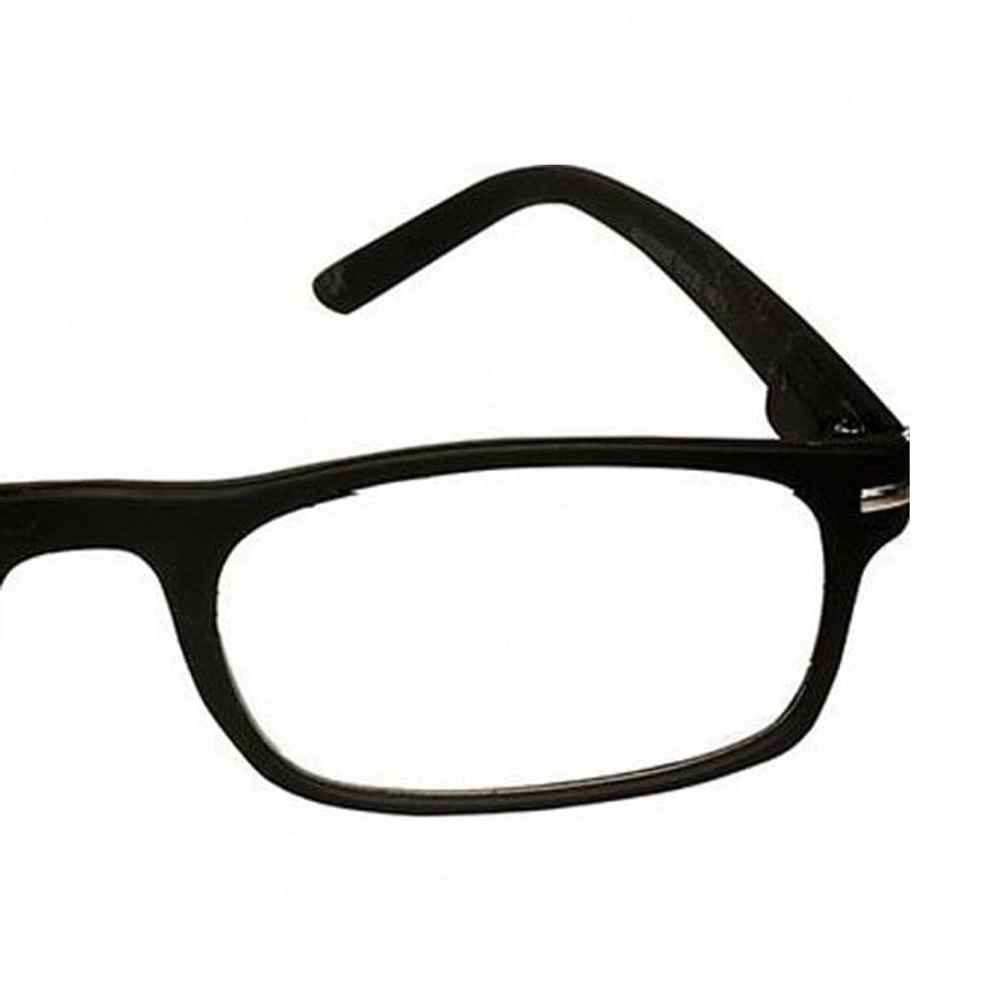 Black Rectangle (+1.0 Power) Polycarbonate Unisex Medium HFDU02BL Reading Glasses