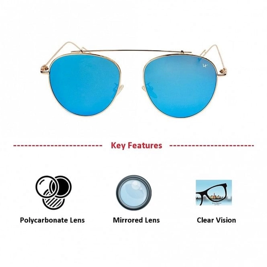 Round Blue Nickel Silver Full Rim Small Vision Express 12042 Sunglasses