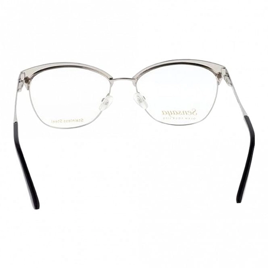 Blue Shield (Zero Power) Computer Glasses: Full Rim Oval Blue Metal Small SYFF04 