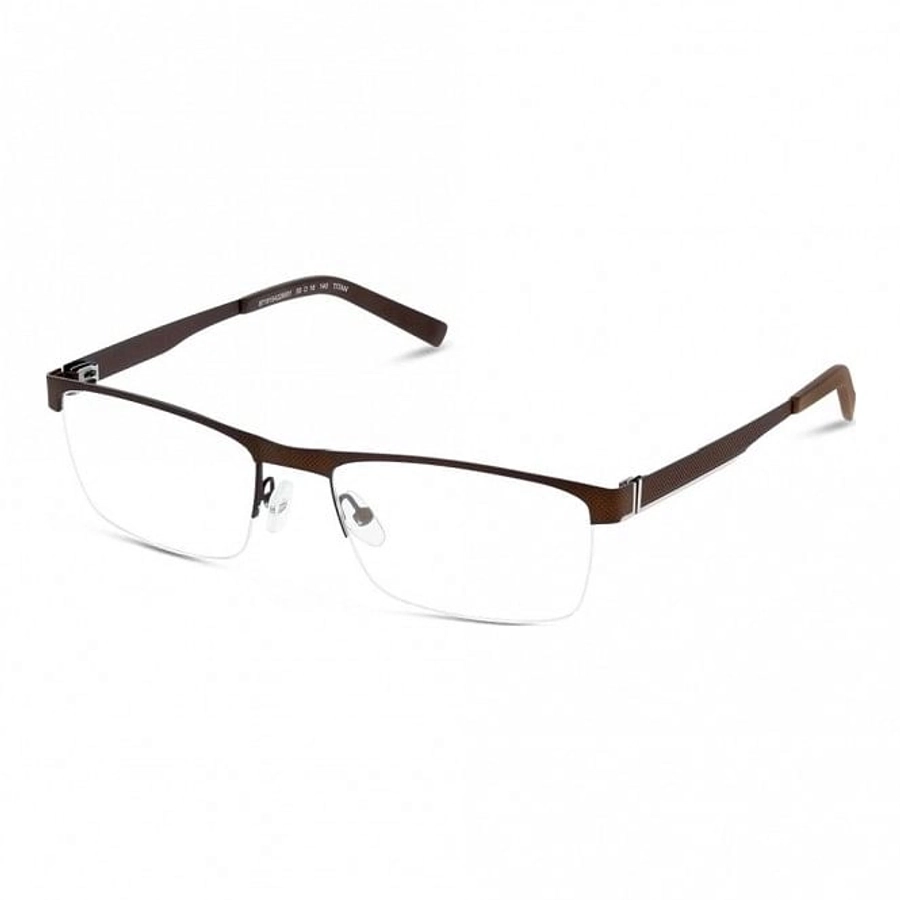 Half Rim Titanium Rectangle Blue Men Large Julius JUFM18 Eyeglasses