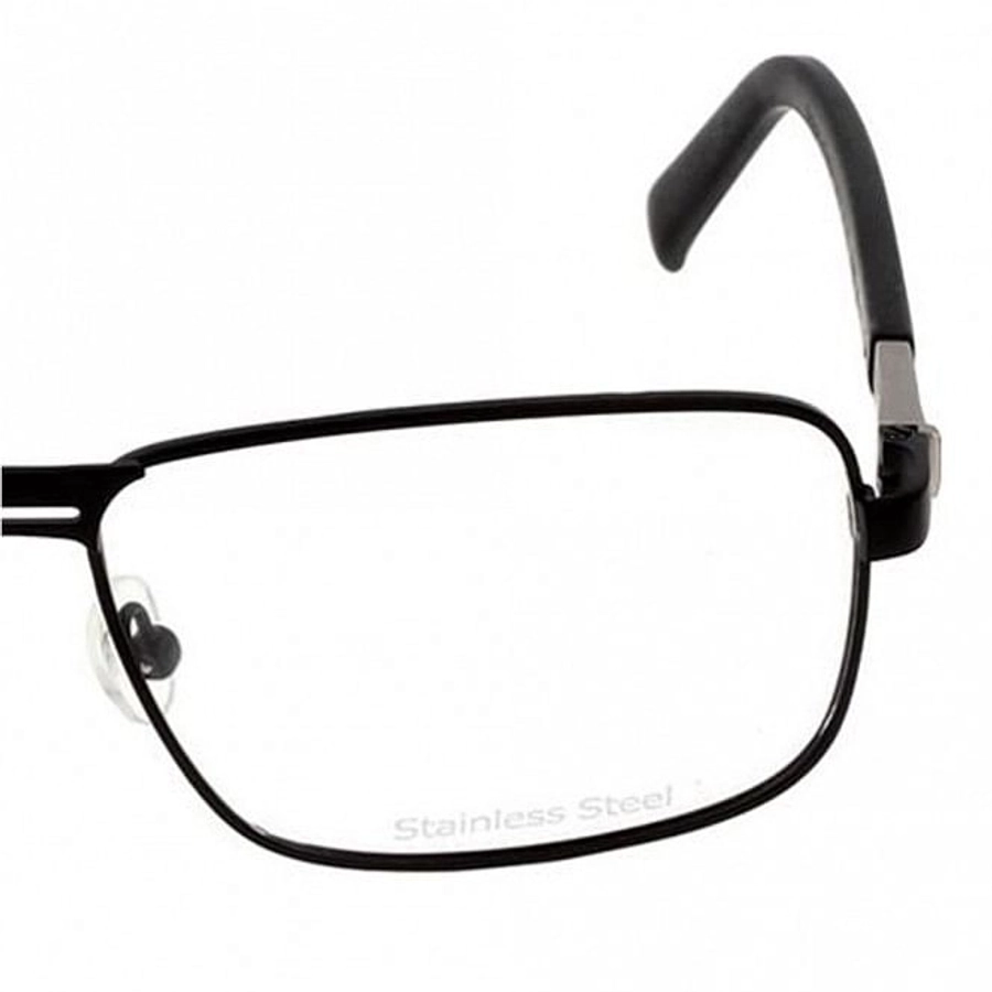 Full Rim Metal Rectangle Black Large Julius JUAM05 Eyeglasses