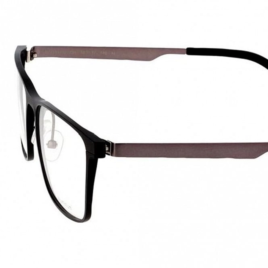 Full Rim Aluminium Rectangle Black Large Julius JUFM04 Eyeglasses