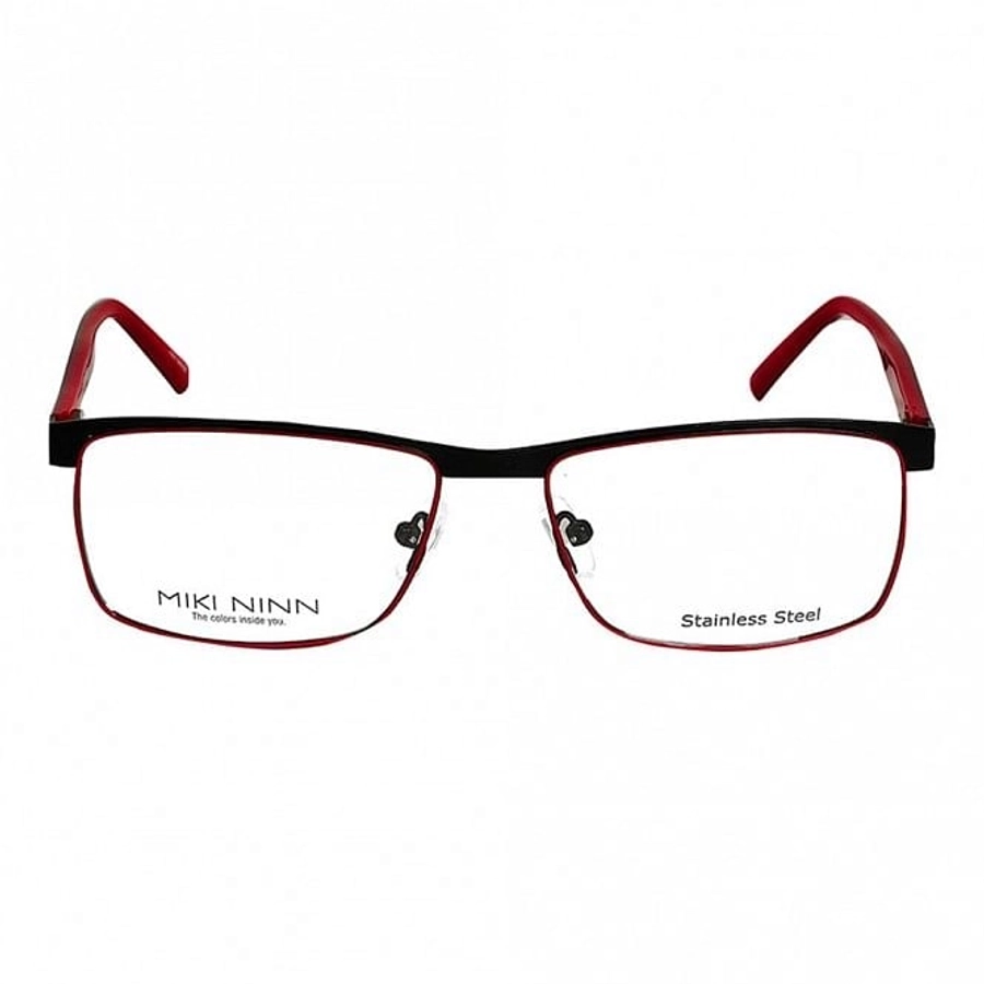 Full Rim Stainless Steel Rectangle Black Medium Miki Ninn MNFM02 Eyeglasses