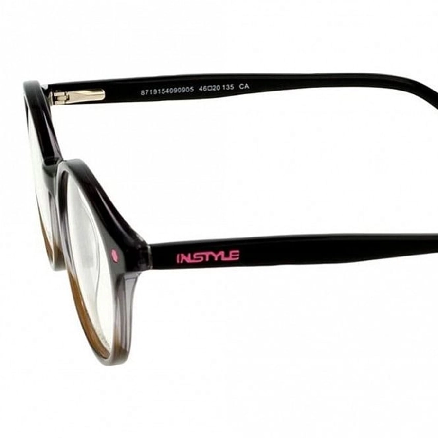 Full Rim Acetate Round Gun Metal Small In Style ISEF07 Eyeglasses