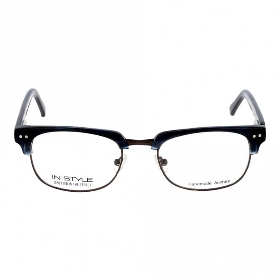 Full Rim Acetate Rectangle Blue Small In Style ISH49 Eyeglasses