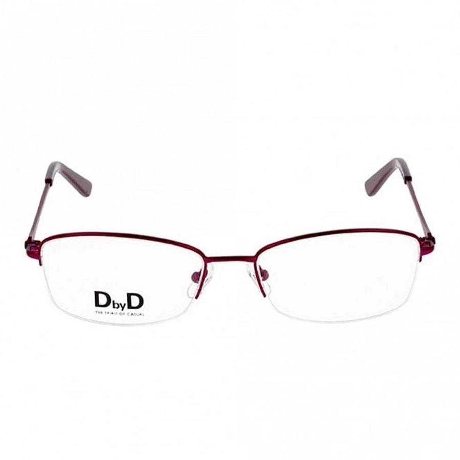Half Rim Monel Rectangle Violet Medium DbyD DBFF02 Eyeglasses