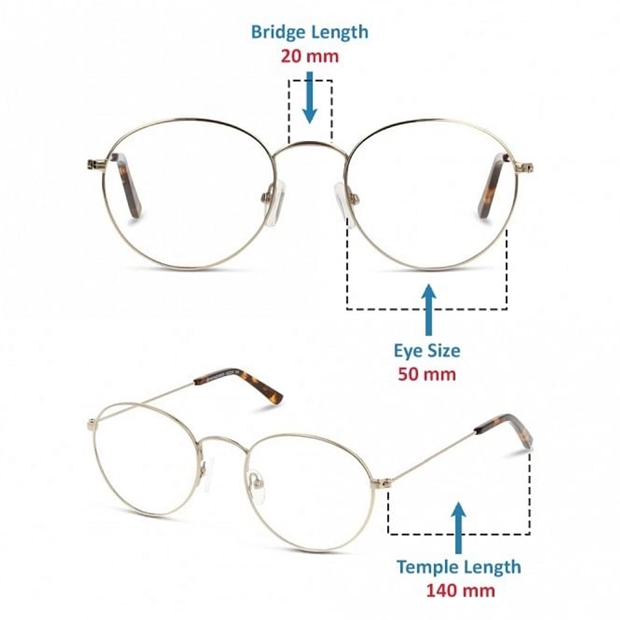 Full Rim Monel Round Gold Medium DbyD DBFM04 Eyeglasses
