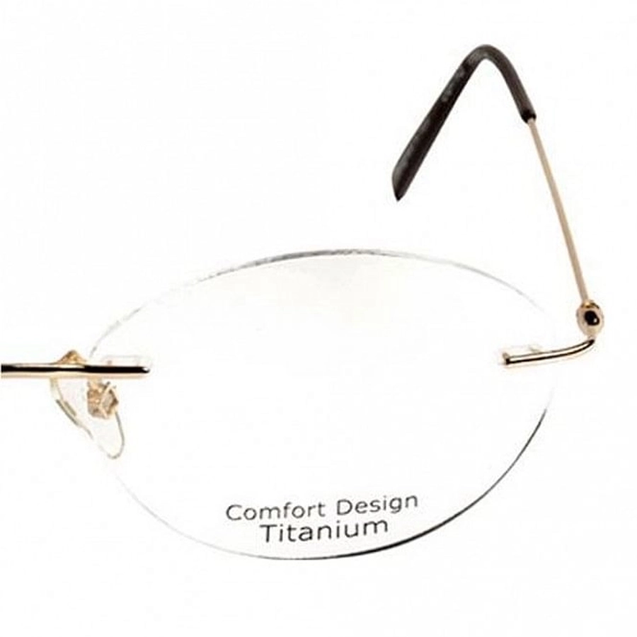 Rimless Metal Round Gold Small Light Fly LFBF20 Eyeglasses