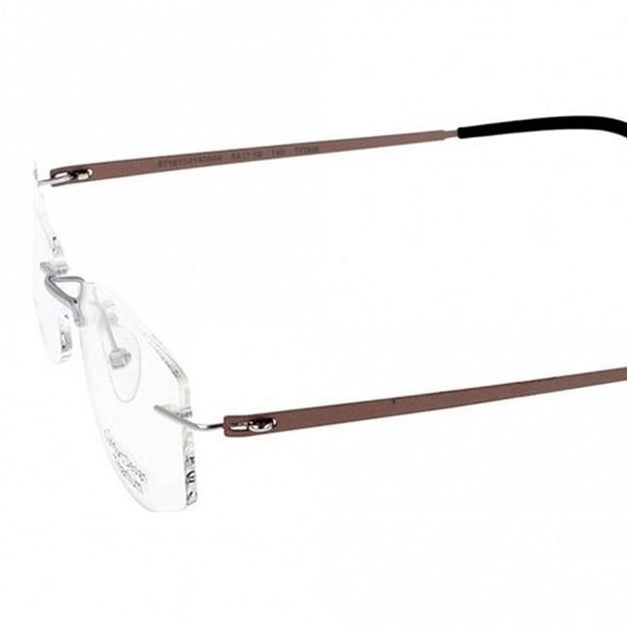 Rimless Metal Rectangle Silver Small Light Fly LFDF06 Eyeglasses