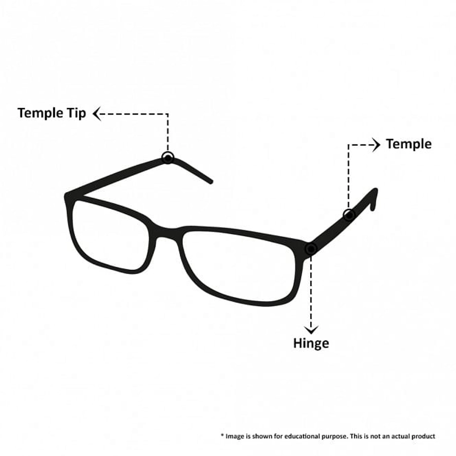 Full Rim Metal Rectangle Black Medium Activ ACDT01 Eyeglasses