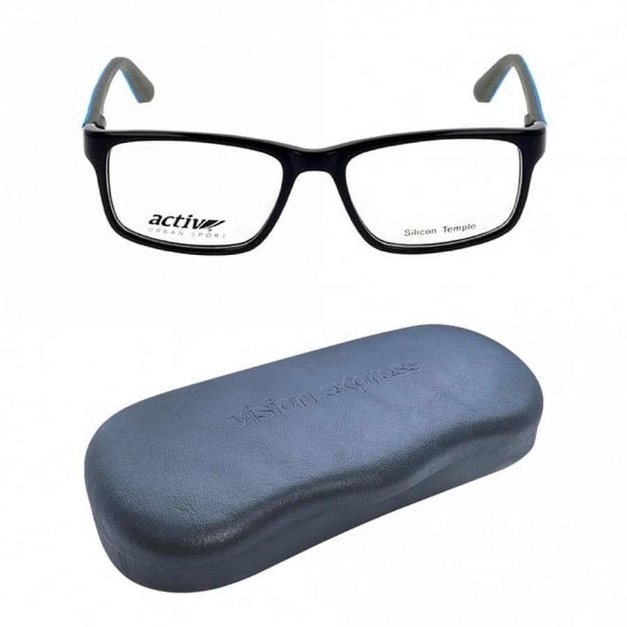 Full Rim Acetate Rectangle Blue Medium Activ ACEJ03 Eyeglasses