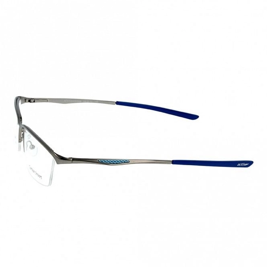Half Rim Monel Rectangle Grey Large Activ ACDM01 Eyeglasses