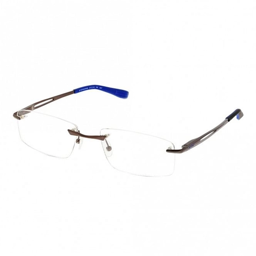 Rimless Metal Rectangle Blue Large Activ ACFM04 Eyeglasses