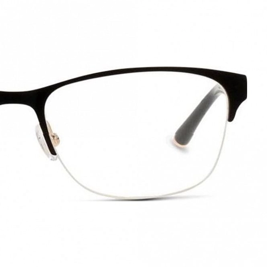 Half Rim Metal Almond Black Small Heritage HEDF31 Eyeglasses