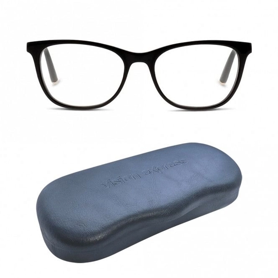 Full Rim Acetate Oval Black Women Small Heritage HEAF83 Eyeglasses