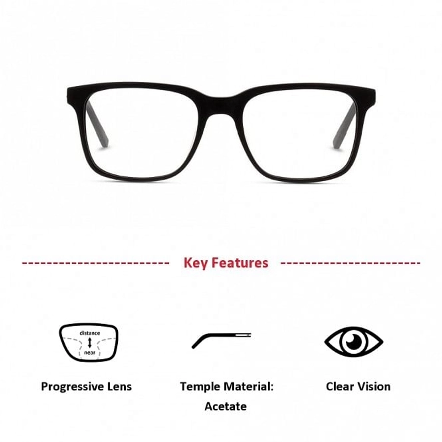 Full Rim Acetate Rectangle Black Medium 5th Avenue FAFM13 Eyeglasses