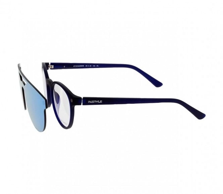 Full Rim TR90 Round Blue Medium In Style ISFM31 Eyeglasses