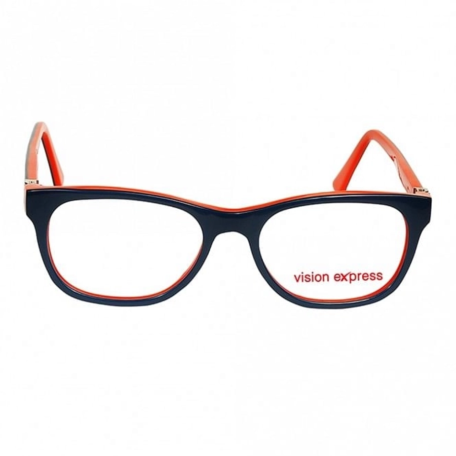 Rectangle Blue Acetate Medium Vision Express 61282 Kids Eyeglasses