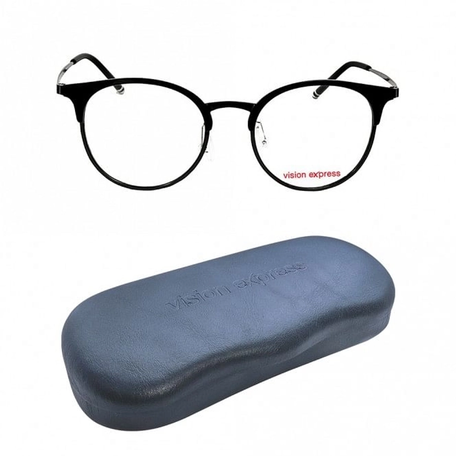 Full Rim Ultem Square Black Medium Vision Express 49062 Eyeglasses