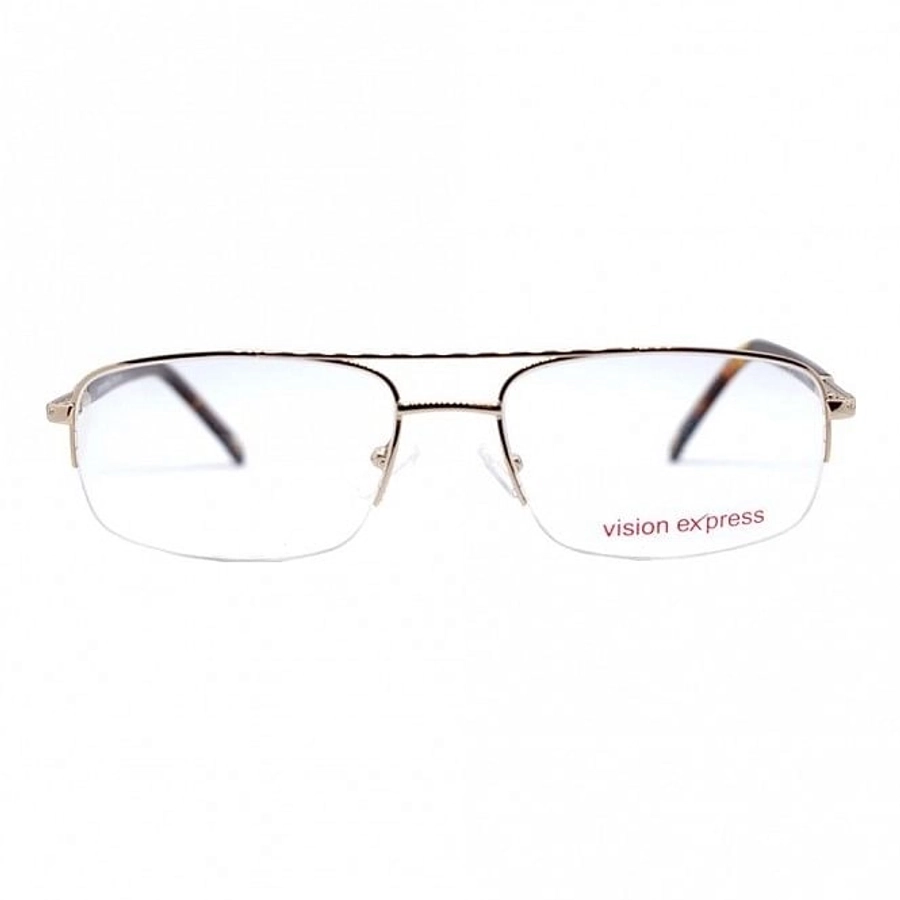 Half Rim Metal Almond Gold Large Vision Express CLH56 Eyeglasses