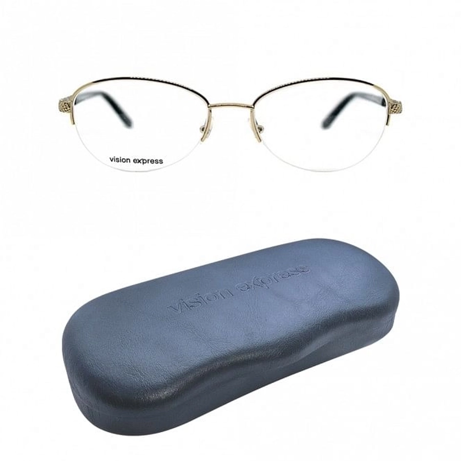 Half Rim Stainless Steel Round Gold Medium Vision Express CLFF22 Eyeglasses