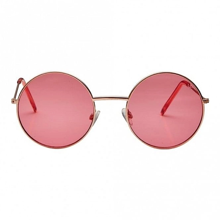 Round Pink Nickel Silver  Full Rim Medium Vision Express 41290 Sunglasses