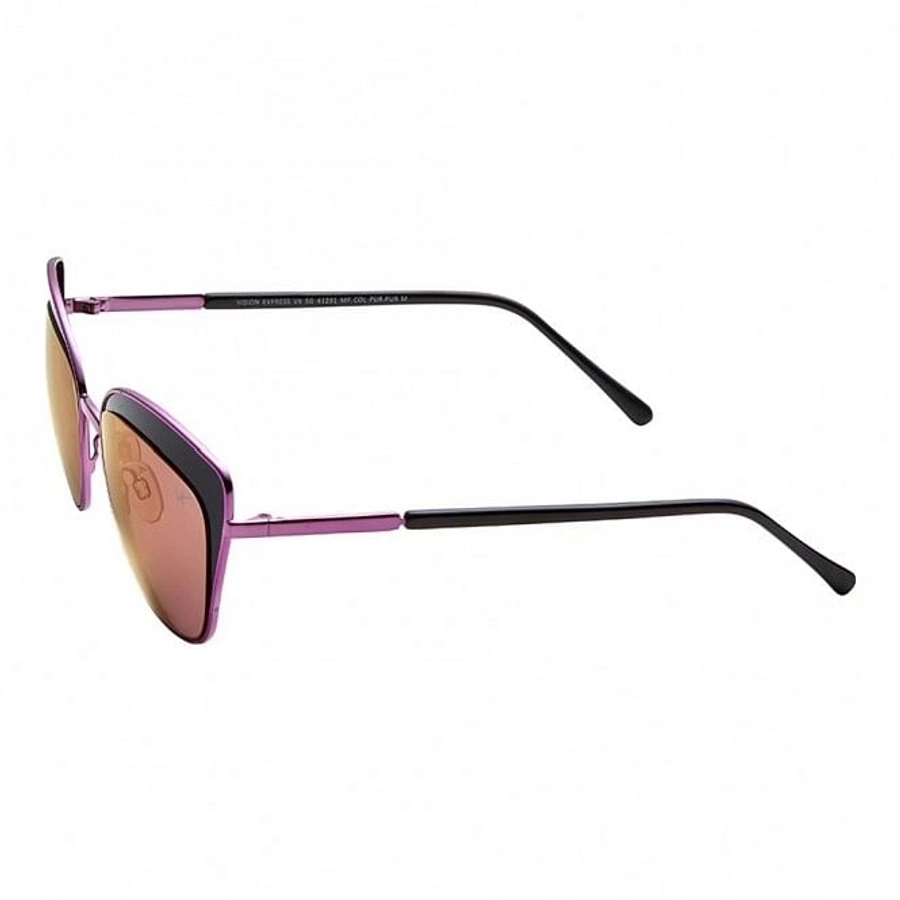 Cat eye Purple Mirror Stainless steel Full Rim Medium Vision Express 41291 Sunglasses