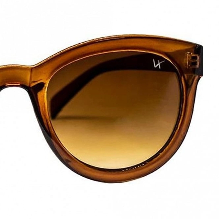 Round Brown Gradient Polycarbonate Full Rim Medium Vision Express 41296 Sunglasses