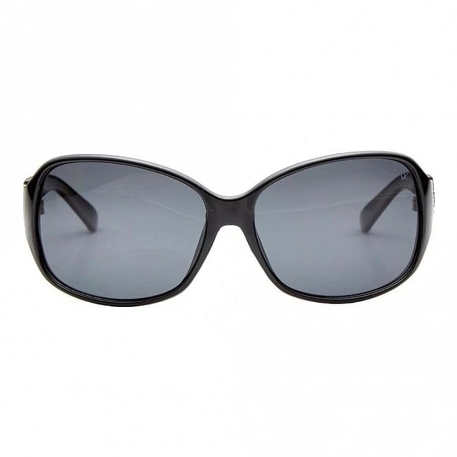 Oval Polarised Lens Black Solid Full Rim Medium Vision Express 41286P Sunglasses