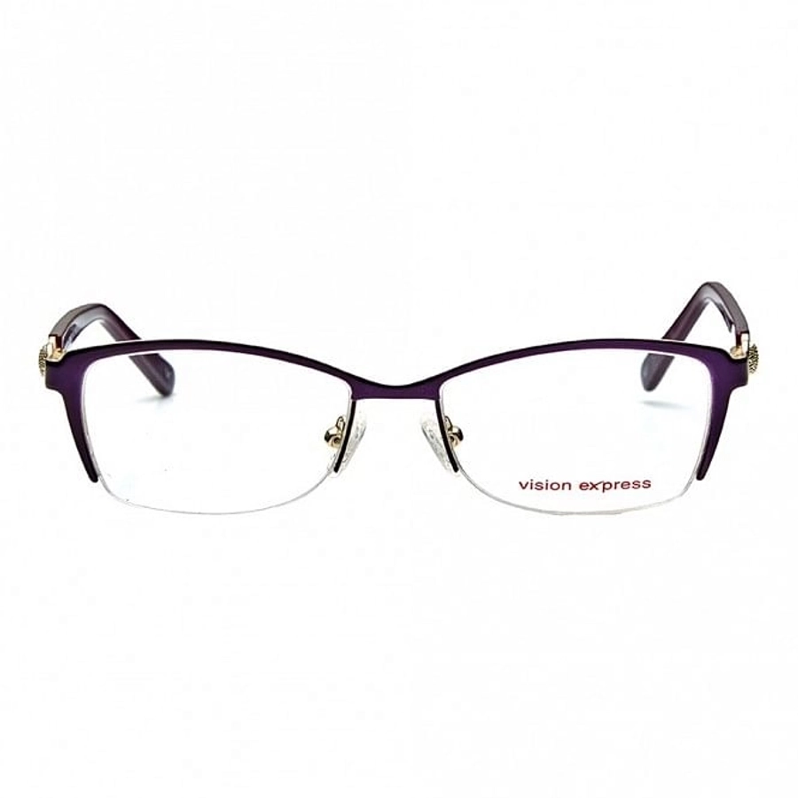 Half Rim Metal Almond Purple Medium Vision Express 31800 Eyeglasses