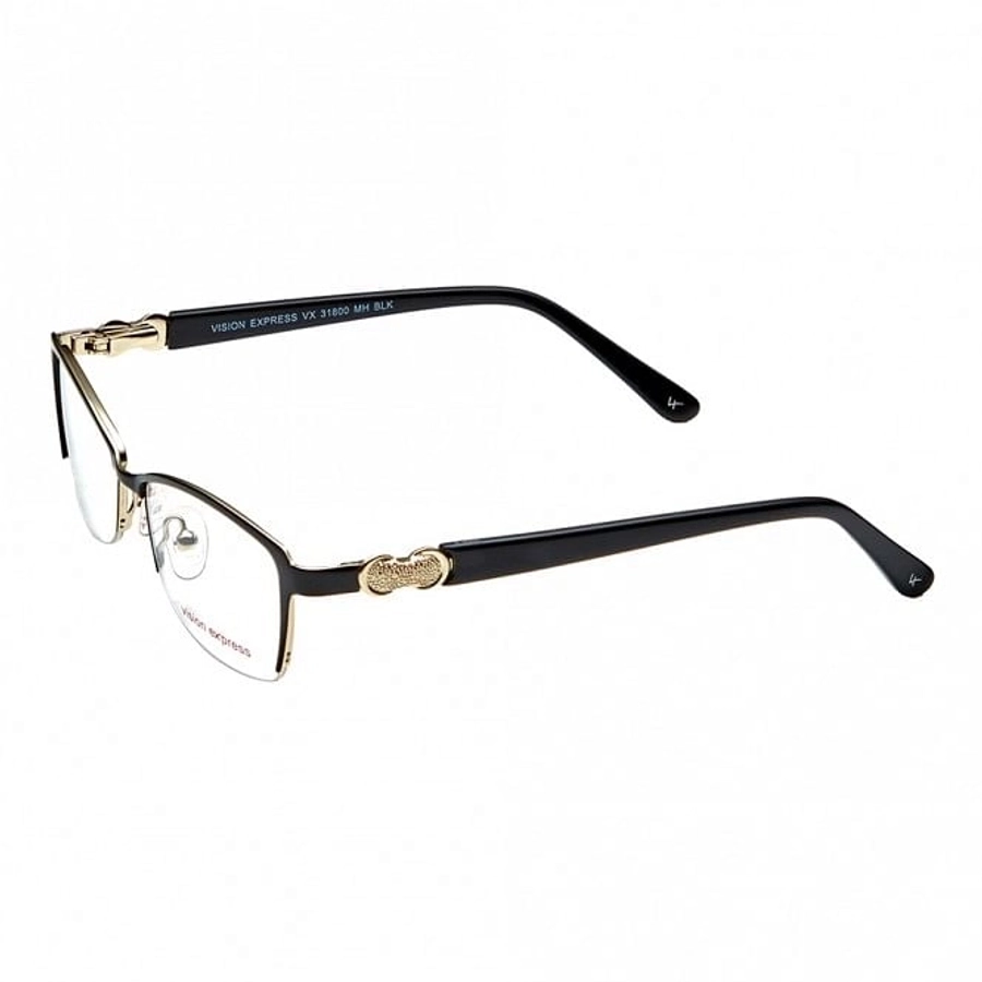 Half Rim Metal Almond Black Medium Vision Express 31800 Eyeglasses