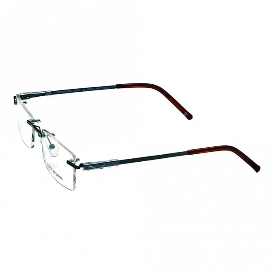 Rimless Metal Rectangle Brown Medium Vision Express 29447 Eyeglasses