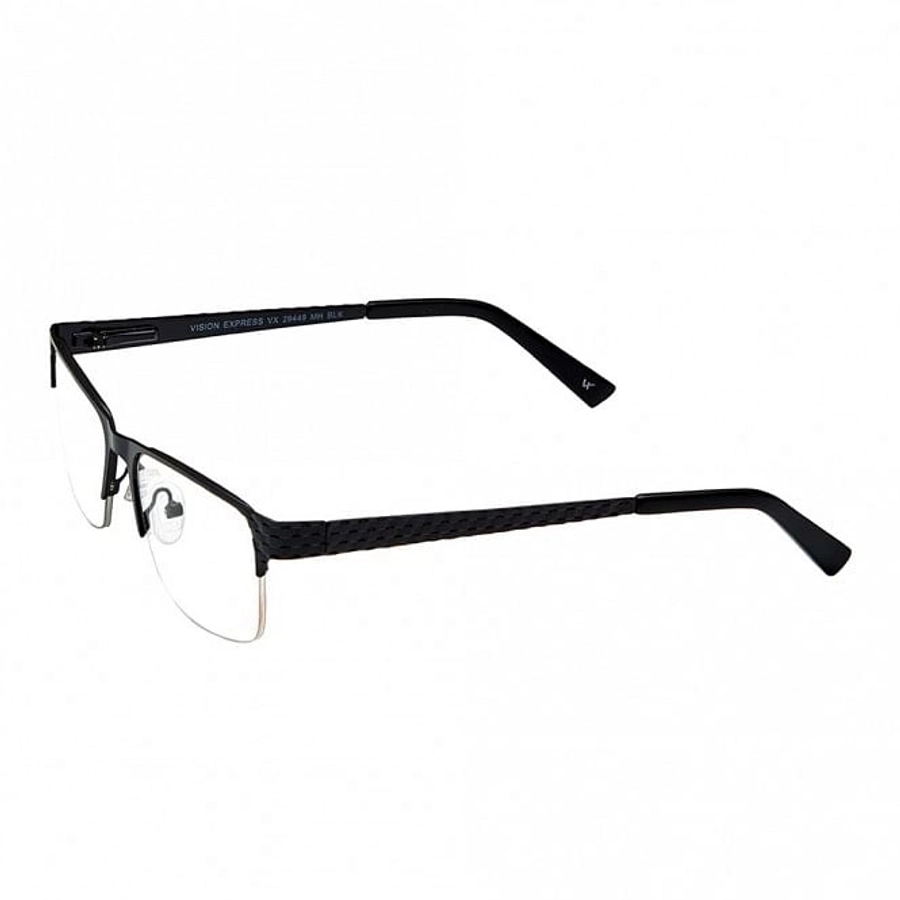 Half Rim Metal Rectangle Black Medium Vision Express 29449 Eyeglasses
