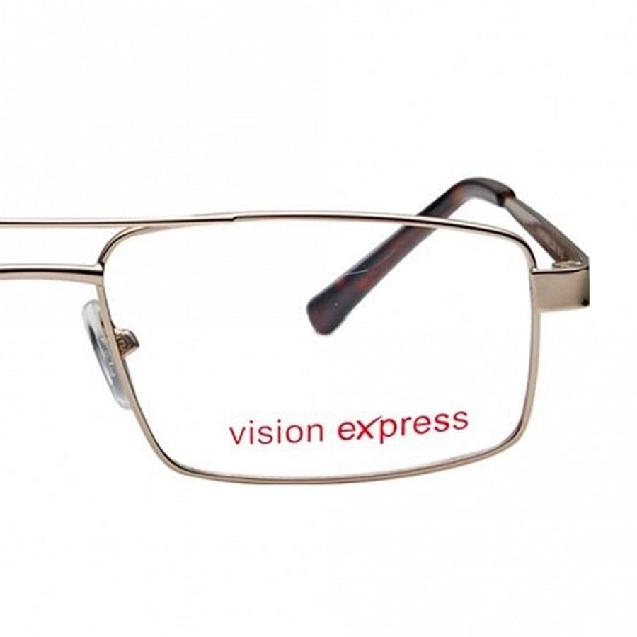 Full Rim Metal Rectangle Gold Medium Vision Express 29450 Eyeglasses