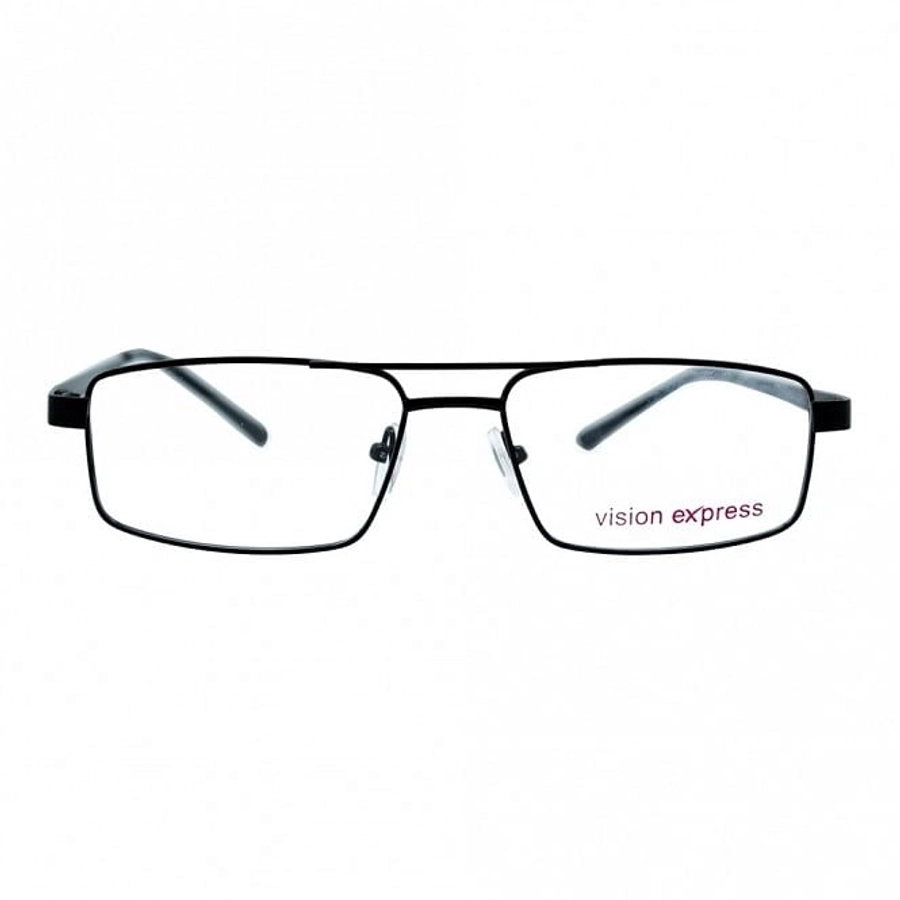 Full Rim Metal Rectangle Black Medium Vision Express 29450 Eyeglasses