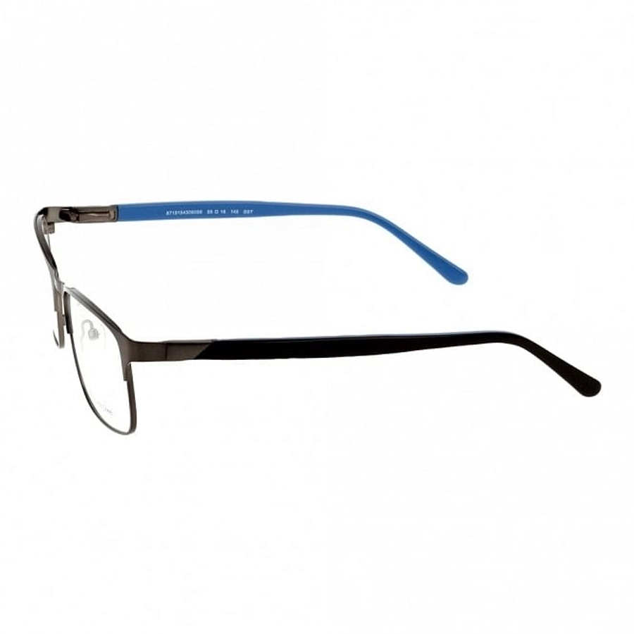 Full Rim Metal Rectangle Grey Large Be Bright BBHM06 Eyeglasses