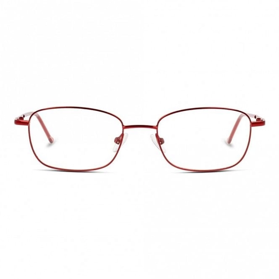 Full Rim Monel Rectangle Red Small Seen SNEF03 Eyeglasses