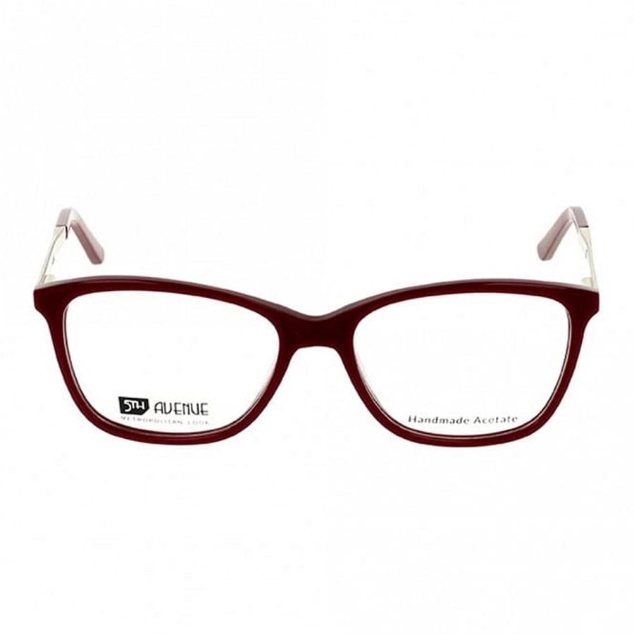Full Rim Acetate Rectangle Red Medium 5th Avenue FAHF10 Eyeglasses