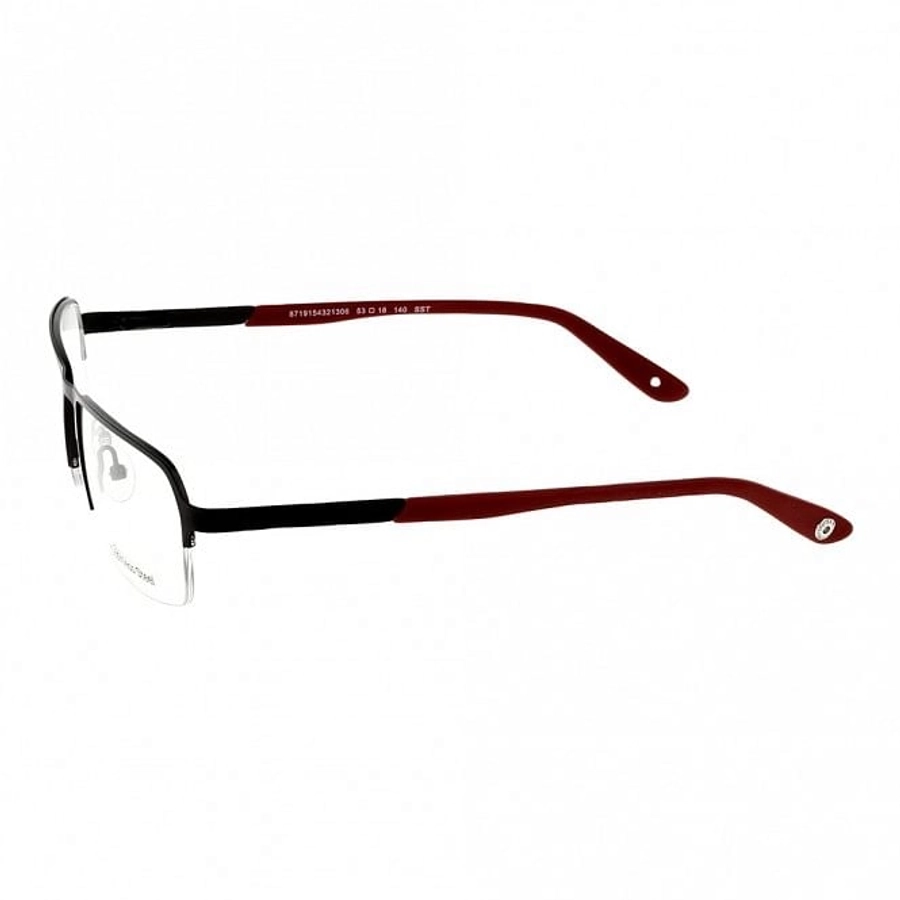 Half Rim Metal Rectangle Black Small In Style ISHM39  Eyeglasses