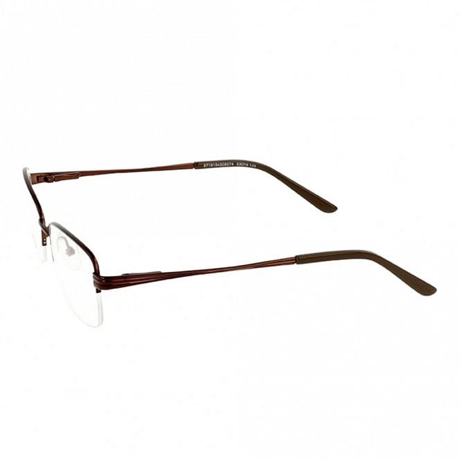 Half Rim Monel Rectangle Brown Medium DbyD DBHF06 Eyeglasses