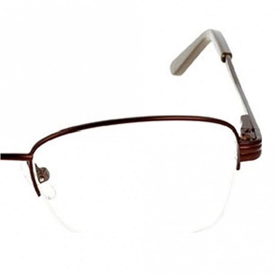 Half Rim Monel Rectangle Brown Medium DbyD DBHF06 Eyeglasses