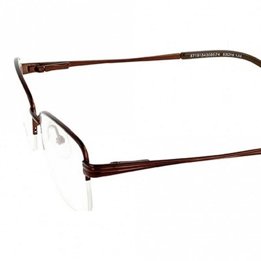 Half Rim Monel Rectangle Brown Medium DbyD DBHF06 Eyeglasses